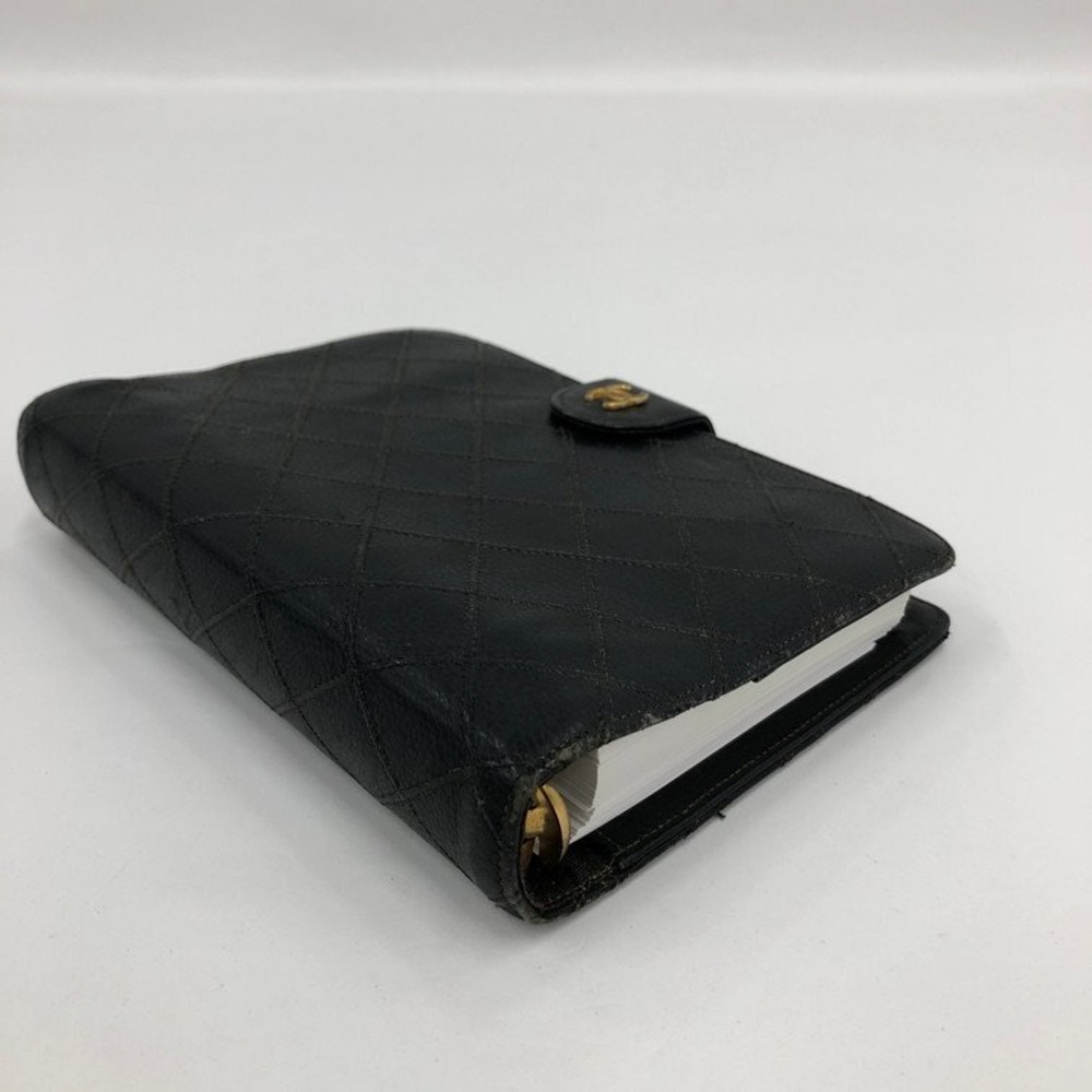Chanel Matrasse Quilted Black MM Agenda planner notebook cover black - Picture 5 of 9